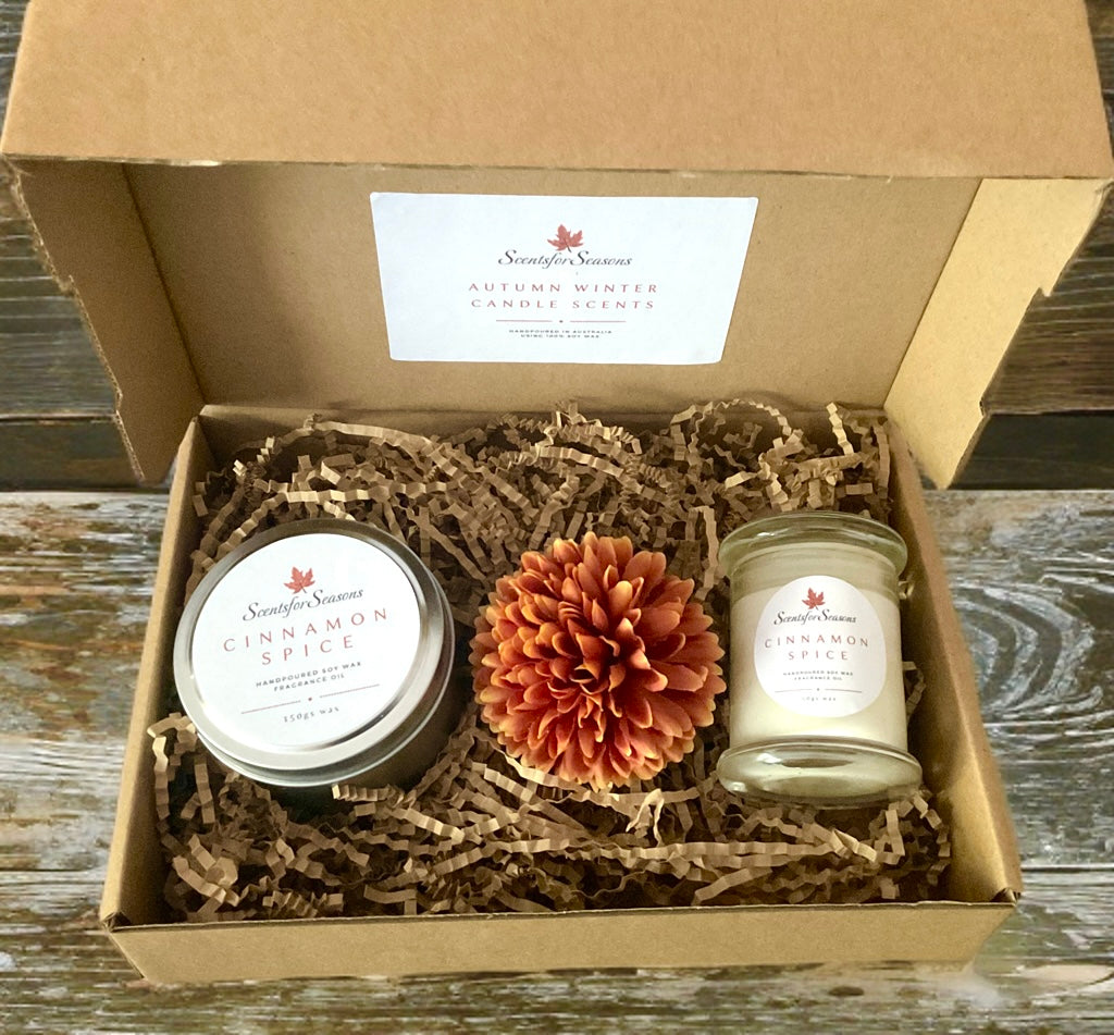 Cinnamon Spice Candle Collection - Curated Gift Set🍂