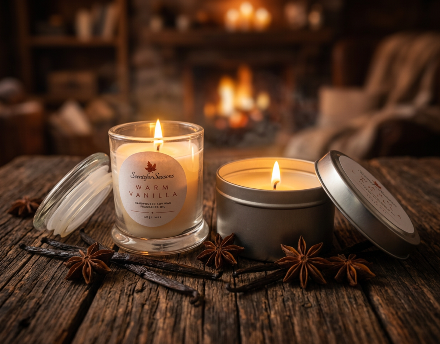 Warm Vanilla Candle Collection - Curated Gift Set🍂