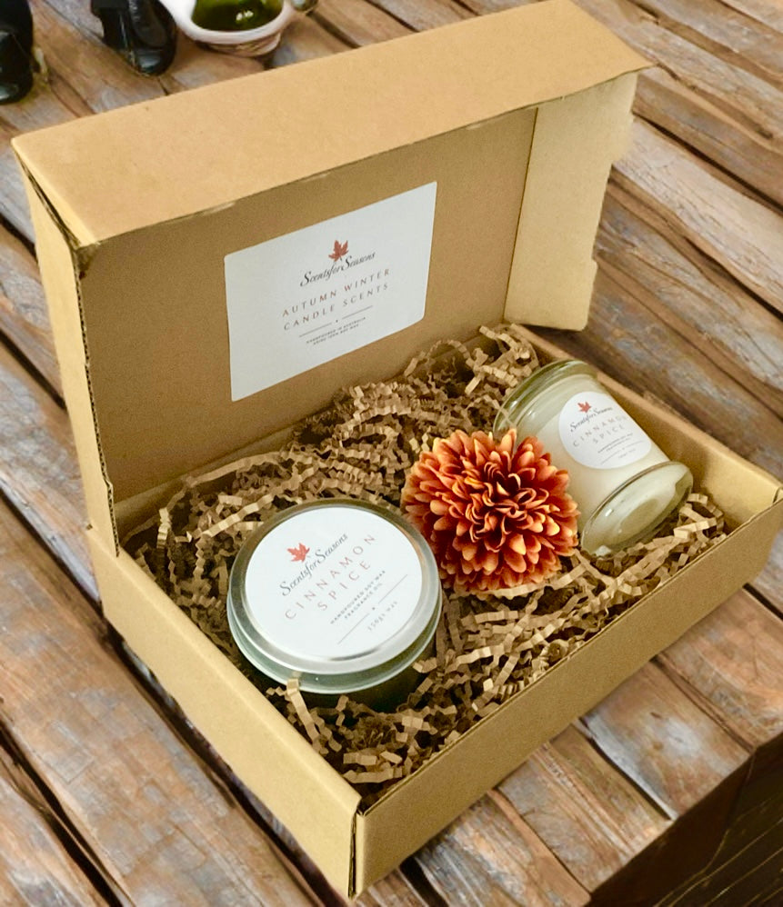 Cinnamon Spice Candle Collection - Curated Gift Set🍂